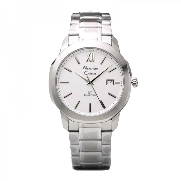 Alexandre Christie AC 8619 Silver White Man MDBSSSL